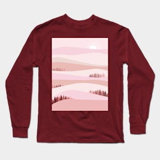 Over The Hills (Red) Long Sleeve T-Shirt